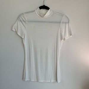 Express White Turtleneck Top